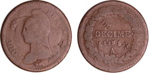 Directoire (1795-1799) - 1 décime Dupré - surfrappe du 2 décimes An 5 A (Paris)