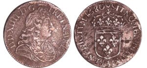 Louis XIV (1643-1715) - ½ écu à la cravate, 2ème émission - 1680 A (Paris)