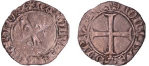 Charles VI (1380-1422) - Double tournois - 1ère émission à l'O long (Le Puy)
