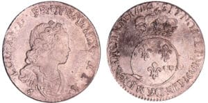 France - Louis XV (1715-1774) - 1/10 d'écu vertugadin - 1716 M (Toulouse)