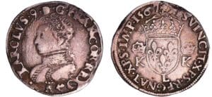 France - Charles IX (1560-1574) - Teston - 4ème type - 1567 L (Bayonne)