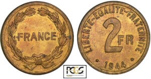 France libre (1940-1944) - 2 francs France libre - 1944