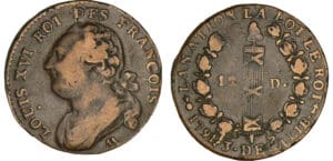 Constitution (1791-1792) - 12 deniers type FRANCOIS - 1791 AA (Metz)