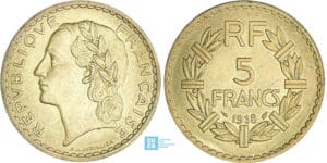 5 francs Lavrillier bronze alu - 1938