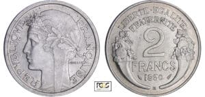 Quatrième Républiquee (1947-1959) - 2 francs Morlon aluminium 1950 B