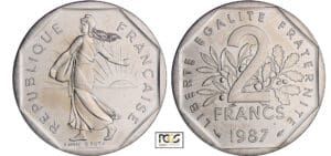 Cinquième république (1959- ) - 2 francs Semeuse 1987