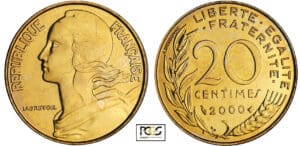 Cinquième république (1959- ) - 20 centimes Lagriffoul 2000