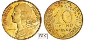Cinquième république (1959- ) - 10 centimes Lagriffoul 1995
