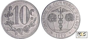 Algérie - Alger - Chambre de commerce - 10 centimes 1919