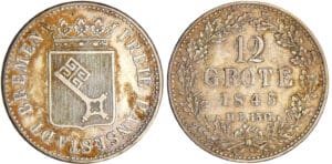 Allemagne - Bremen - 12 grote 1845 Allemagne - Bremen - 12 grote 1845