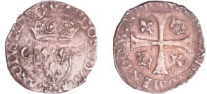 Charles IX (1560-1574) - Douzain - 2ème type - 1573 R (Saint-André de Villeneuve-lès-Avignon)