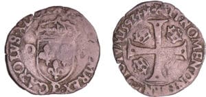 Charles X (1589-1590) - Douzain aux 2 C - 1er type - 1593 P (Dijon)