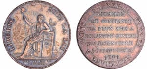 France - Constitution (1791-1792) - Monneron de 2 sols - 1791