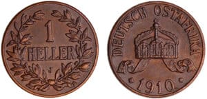 Afrique DOA deutsch öst africa (Tanzanie) - 1 heller 1910 Afrique DOA deutsch öst africa (Tanzanie) - 1 heller 1910