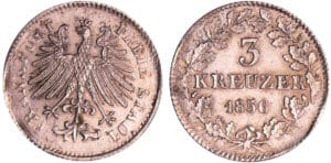 Allemagne - Frankfort - 3 kreuzer 1856 Allemagne - Frankfort - 3 kreuzer 1856