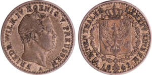 Allemagne - Prussie - Frédérick Guillaume IV - 1/6 de taler 1842 A Allemagne - Prussie - Frédérick Guillaume IV - 1/6 de taler 1842 A