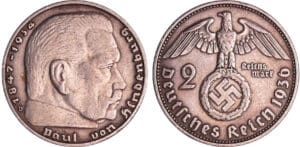 Allemagne - IIIème Reich - 2 reich mark 1936 D Allemagne - IIIème Reich - 2 reich mark 1936 D