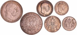 Autriche - François Joseph Ier - Lot de 3 monnaies en argent Autriche - François Joseph Ier - Lot de 3 monnaies en argent