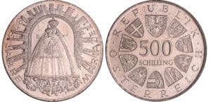 Autriche - Iième république - 500 shilling 1982