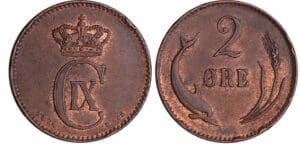 Danemark - Christian IX - 2 ore 1874