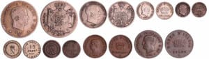 Italie - Napoléon 1er (1804-1814) - Lot de 8 monnaies argent et bronze