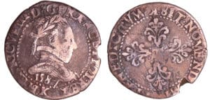 Henri III (1574-1589) - Demi-franc au col plat - 1587 K (Bordeaux)