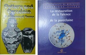 Lot de 2 ouvrages sur les faïences et porcelaines Lot de 2 ouvrages sur les faïences et porcelaines