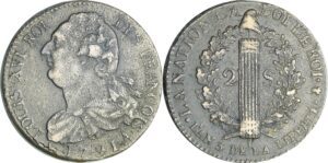 France - Constitution (1791-1792) - 2 sols au faisceau type FRANCOIS - 1791 A (Paris)