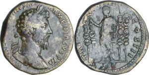 Marc Aurèle - Sesterce - (165, Rome) Marc Aurèle - Sesterce - (165, Rome)