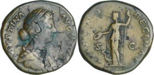 Faustine jeune - Sesterce (161-175, Rome) - Junon Faustine jeune - Sesterce (161-175, Rome) - Junon