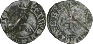France - Bretagne - Pierre II - Double denier à l’hermine (Nantes)