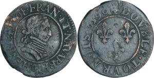 France - Henri IV (1589-1610) - Double tournois - 1590 CH (Chalon sur Marne) France - Henri IV (1589-1610) - Double tournois - 1590 CH (Chalon sur Marne)