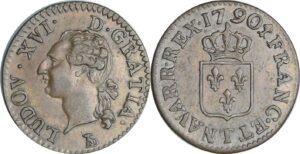 France - Louis XVI (1774-1792) - Liard - 1790 / 89 T (Nantes)