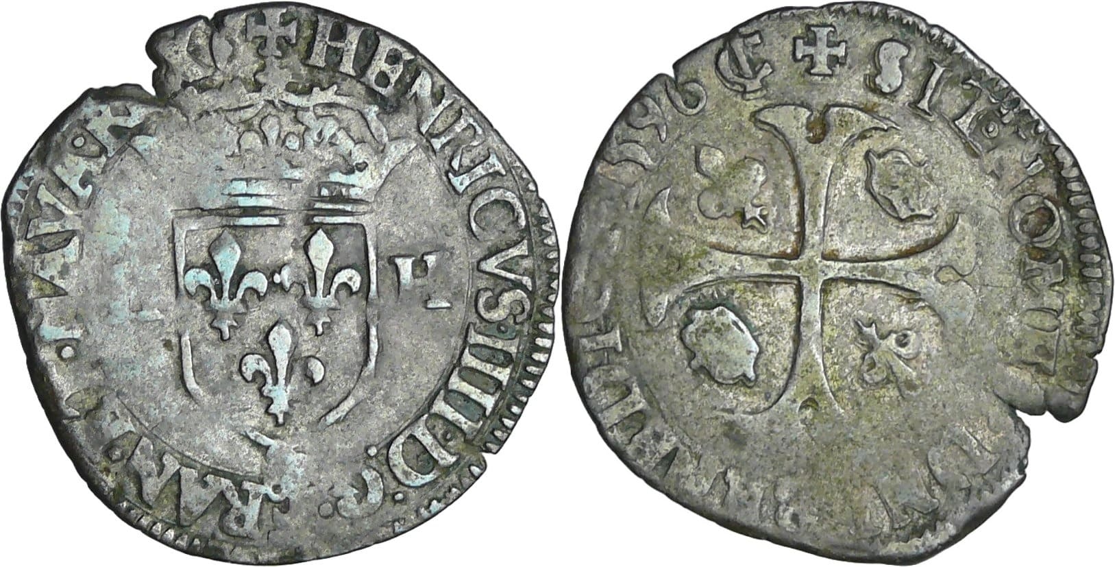 France - Henri IV (1589-1610) - Douzain - 2ème type - 1596 & (Aix en Provence) France - Henri IV (1589-1610) - Douzain - 2ème type - 1596 & (Aix en Provence)