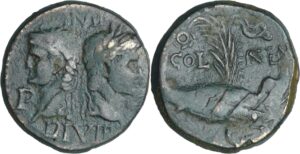 Agrippa et Auguste - As (10-14 av. J.-C., Nîmes) Agrippa et Auguste - As (10-14 av. J.-C., Nîmes)