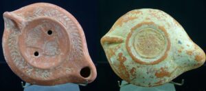 Byzantin - Lampe à huile (palme) - 500-800 ap. J.-C.