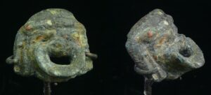Grèce - Epoque hellénistique - Mascaron en bronze (Silène). 300 / 100 av. J.-C.