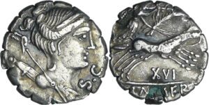 Claudia - Denier serratus (79 av. J.-C.) Claudia - Denier serratus (79 av. J.-C.)