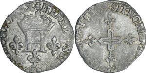 France - Henri III (1574-1589) - Double sol parisis - 1586 S (Troyes)