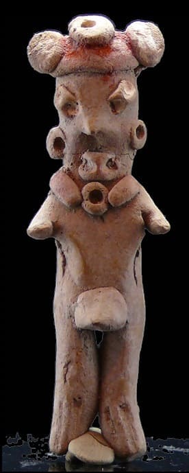 Précolombien - Mexique, Etat de Michoacán - Statuette plaquette en terre cuite - 500 / 100 av. J.-C.