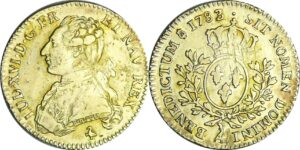 France - Louis XVI (1774-1792) - 1/5 d'écu aux branches d’olivier - 1783 A (Paris) dorée à l'or fin