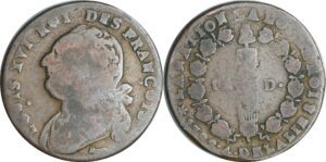France - Constitution (1791-1792) - 12 deniers type FRANCOIS 1792 pau