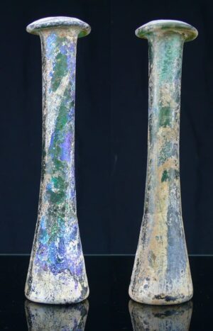 Romain - Fiole en verre irisé - 1er siècle av. J.-C. / 2ème siècle ap. J.-C.