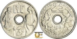 France - Troisième république (1871-1940) - Essai 25 centimes concours de Prouvé petit module 1913