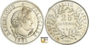 France - Troisième république (1871-1940) - Essai 25 centimes Merley type I 1881