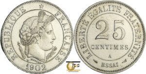 France - Troisième république (1871-1940) - Essai 25 centimes Merley type II 1902
