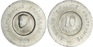 France - Troisième république (1871-1940) - 10 centimes François Rude 1909 essai aluminium