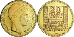 France - Troisième république (1871-1940) - Essai 20 francs Turin 1929 bronze aluminium
