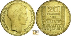 France - Troisième république (1871-1940) - Essai 20 francs Turin 1929 bronze aluminium