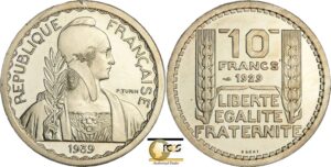 France - Troisième république (1871-1940) - Essai 10 francs councour de Turin hybride 1929/1939 module 31 mm